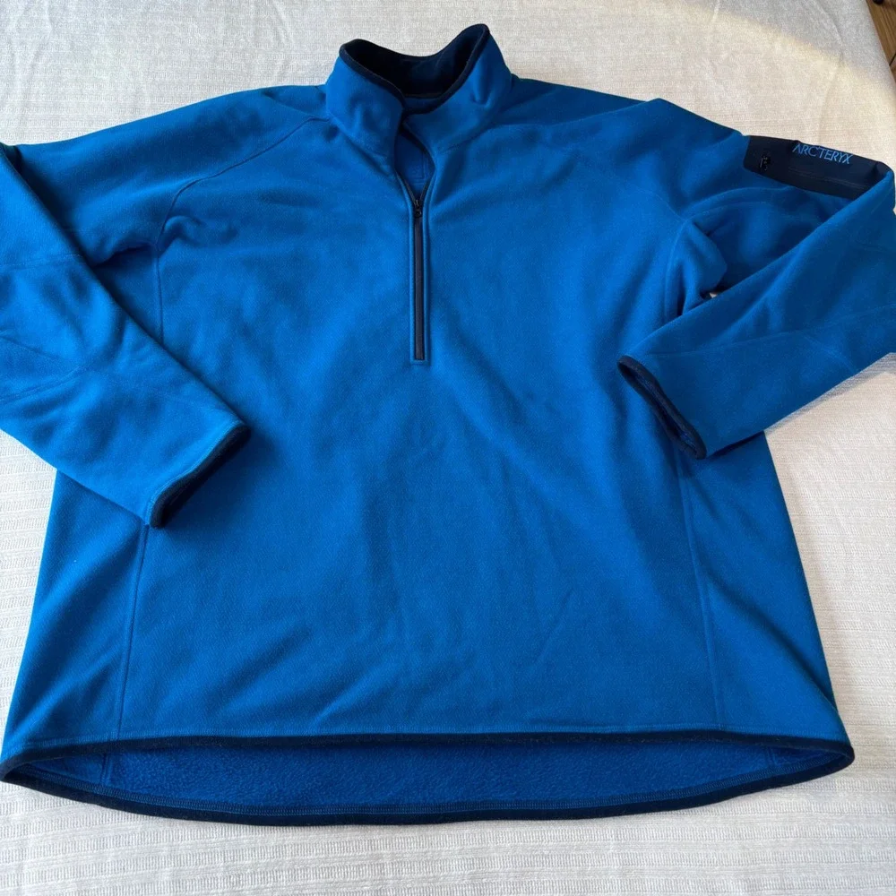 Arcteryx Delta LT Zip Neck Fleece Pullover Mens XXL Blue Polartec Made in Canada